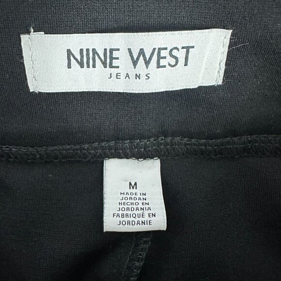 Nine West Jeans Black Ponte Flare Pants Medium Stretch Pull-On Waistband - Picture 4 of 7